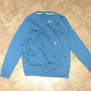 C. Wonder blue sweatshirt with rhinestones